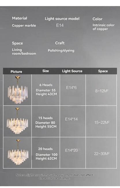 Französisches Marmor-Hängeleuchte Modern Kupfer E14 LED Wassertropfen-Kronleuchter für Wohnzimmer Esszimmer Schlafzimmer Heimdekoration Leuchten