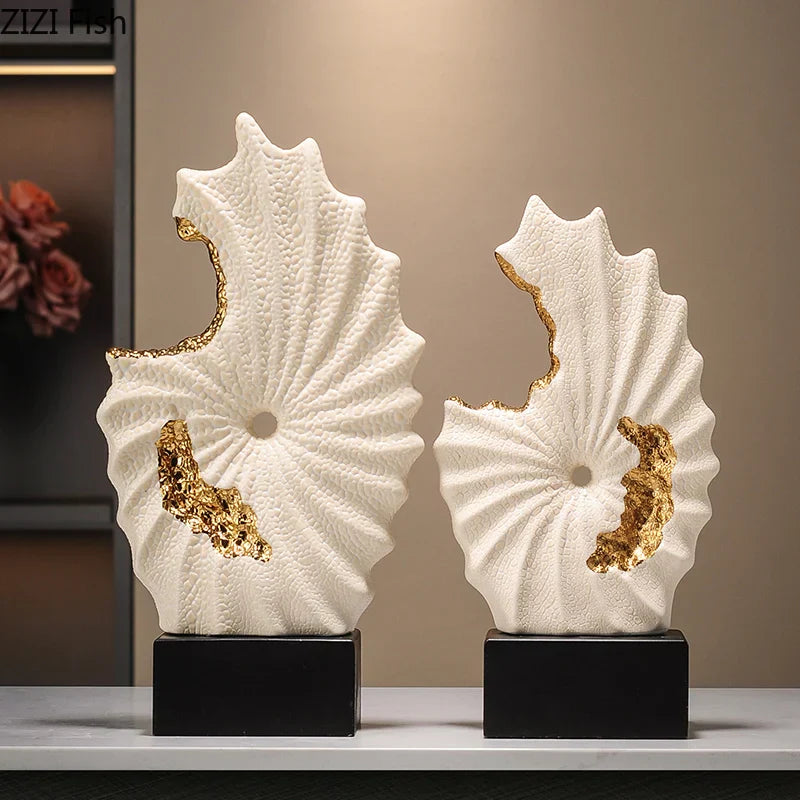 Decorbites™ Vergoldete Keramik-Landschaft Feng-Shui-Schreibtisch-Dekoration: Abstrakte Raumdekoration & Ästhetik