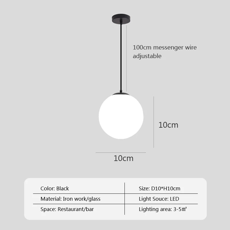 Decorbites™ Glas-Kugelleuchten: Elegante Globus-Hängeleuchten für Zuhause, Restaurant & Bar.
