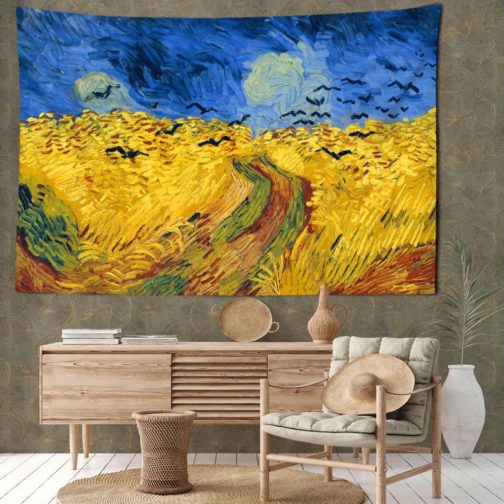 Gold Field Tapestry Art