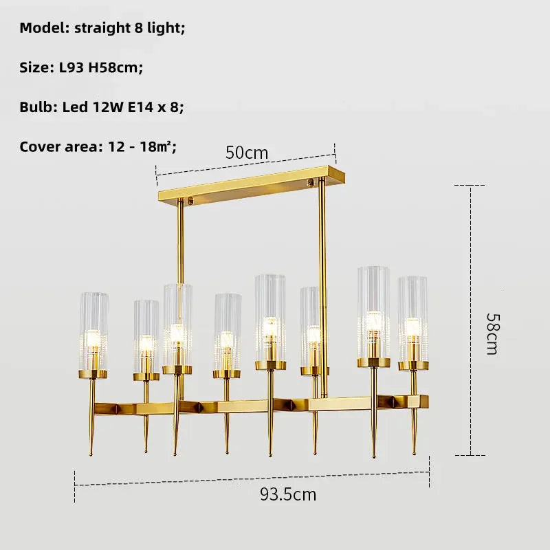 Decorbites™ Gold Metall Glas LED Anhängerleuchten Kette Hängelampe