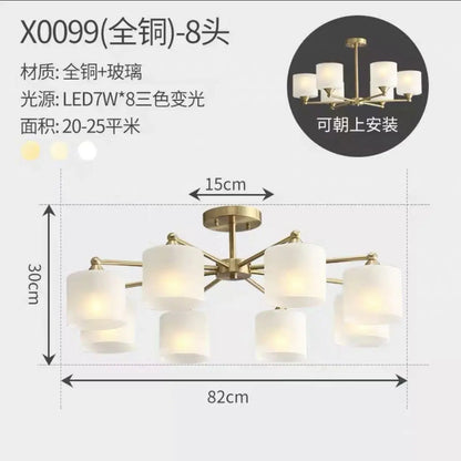 Decorbites™ LED Deckenleuchter in Schwarz/Gold mit Lampenschirm für elegante Wohnzimmerdekoration
