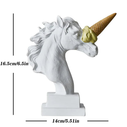 Decorbites™ Pferde-Kopf-Skulptur Harz-Tier-Statue Moderne Wohnraum-Dekoration