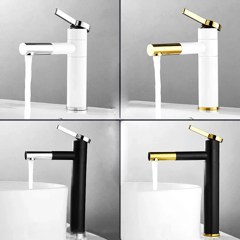 Decorbites™ Schwarze Messing Badezimmer-Waschbeckenarmatur Deckenmontiertes Gefäßmischer-Wasserhahn