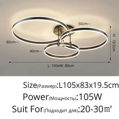 DecorBites™ LED Acrylic Chandeliers Up/Down Lights Lusters for Living Room Bedroom Home Decor