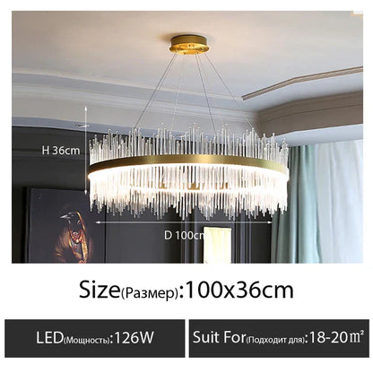 Decorbites™ Kristall-LED-Kronleuchter: Luxuriöse dimmbare Pendelleuchte für Schlafzimmer, Wohnzimmer, Esszimmer