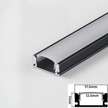 Decorbites™ LED Aluminium-Profil Einbauprofil U/YW-Form Versteckter Kanal Milchglasabdeckung Leuchtenschiene