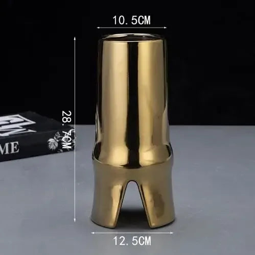 Decorbites™ Elegante gestreifte Keramikvase für TV-Schrank Handwerk Hydroponik Heimdekoration Geschenk