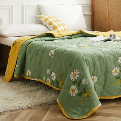 Decorbites™ Daunensteppdecke mit Gänseblümchenmuster für den Sommer in weichem, atmungsaktivem Stoff