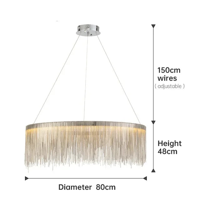 Aluminum Waterfall Pendant Light