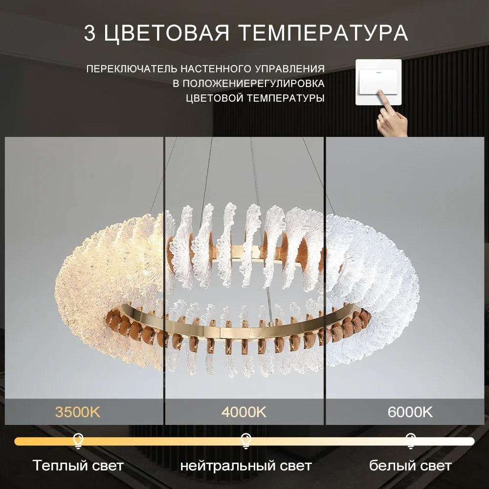 Decorbites™ Korallenblumen-Kristall-Leuchter: Moderne Luxus-LED-Pendelleuchte für Zuhause