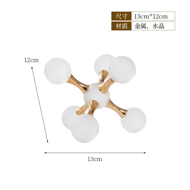 DecorBites™ Crystal Ball Molecule Geometric Metal Ornament Home Decor