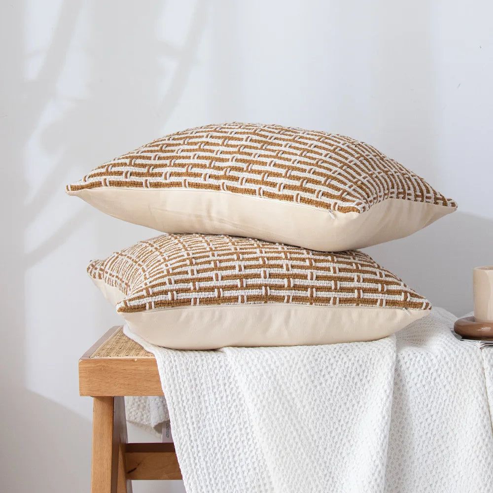 Decorbites™ Baumwoll-Gewebte Textur Kissenbezug für Zuhause Sofa Bett Wohnzimmer