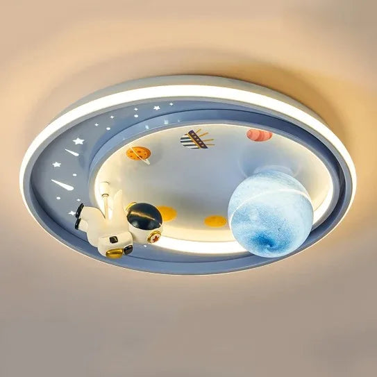Blue Pink Moon Ceiling Light