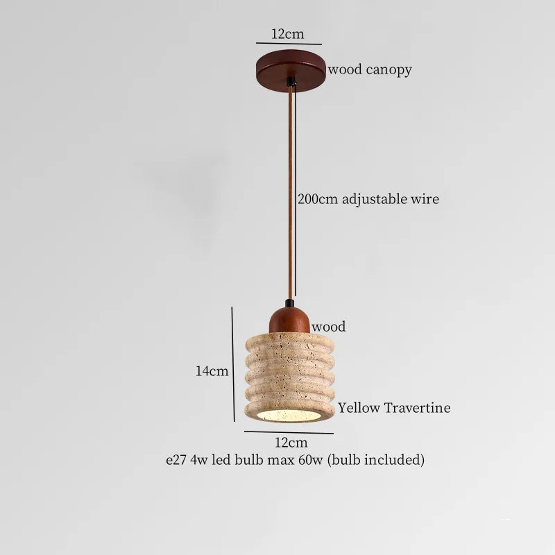 Travertine Vintage Pendant Light