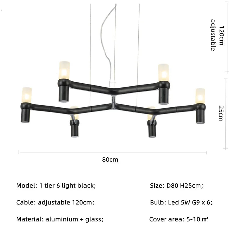DecorBites™ Crown Major Chandelier: Modern Luxury LED Light for Kitchen, Hotel, Living Room