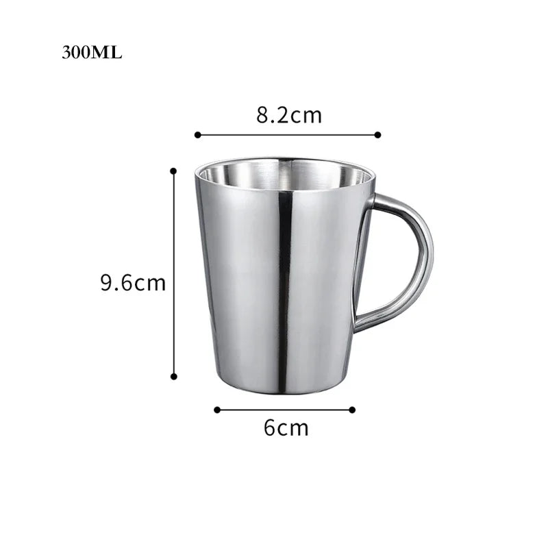 Decorbites™ Doppeltwandiger Edelstahl-Thermobecher mit Henkel für Kaffee und Bier