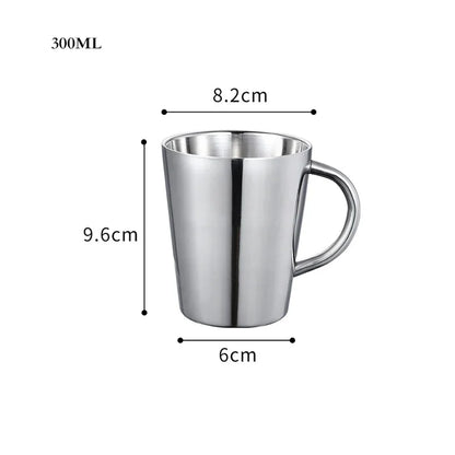 Decorbites™ Doppeltwandiger Edelstahl-Thermobecher mit Henkel für Kaffee und Bier
