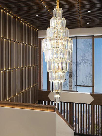 Decorbites™ Kristallanhänger-Lüster für Hotel-Lobby – Luxuriöses Hohl-Design – Nordischer Villenstil