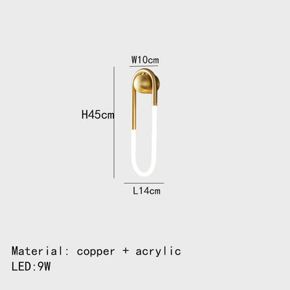 Decorbites™ Ellipse Wandlampen: Gold Schwarz Kupfer Weiß, 3-Farben-Dimmung