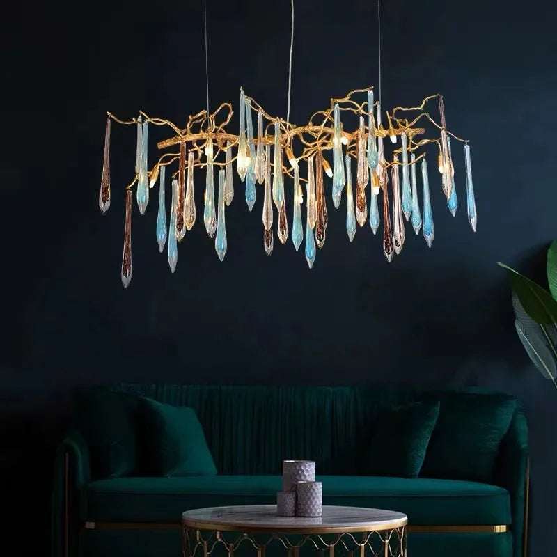 Decorbites™ Gold LED Asthänge für Wohnzimmer, Schlafzimmer, Hotel – Moderne Luxus-Aluminium-Pendantleuchte