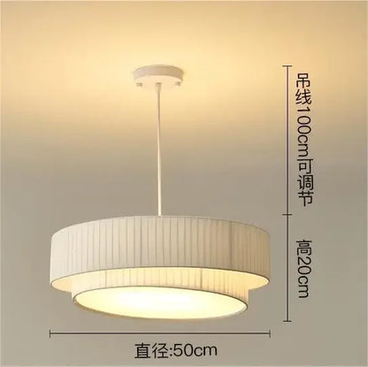 Decorbites™ Design-LED-Stoff-Pendantleuchte für Schlafzimmer, Heimdekoration, hängende Kronleuchter