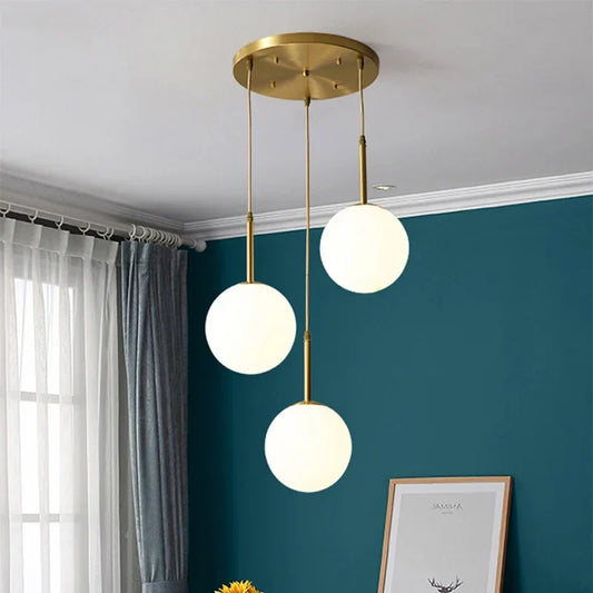 Decorbites™ Glas-Kugeln-LED-Kronleuchter für Esszimmer, Hotel und Treppen