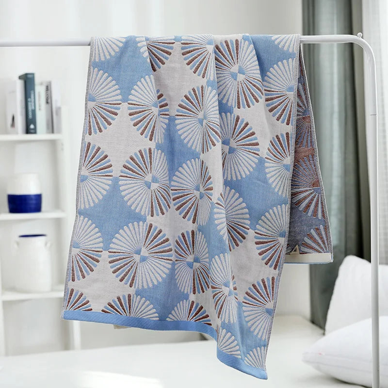 Decorbites™ Baumwoll-Gaze-Badhandtuch-Set – Hohe Qualität, Unisex, Erwachsene, 70*140 & 35*75