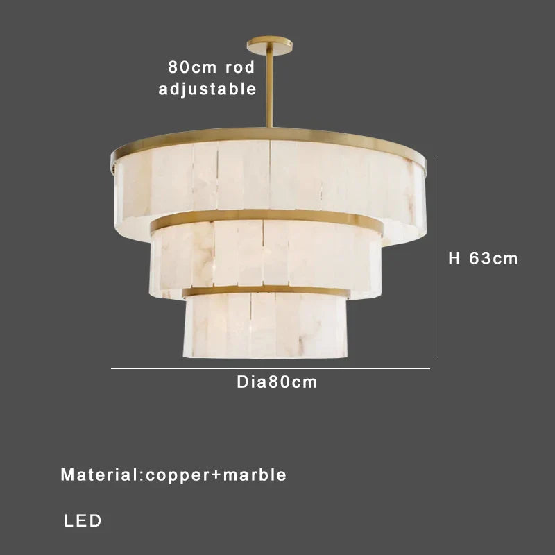 Decorbites™ Gold Marmor Deckenleuchte rund elegantes luxuriöses Anhängerleuchte