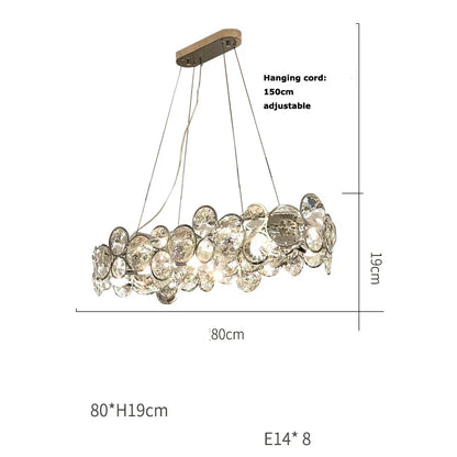 DecorBites™ Crystal Magic Ring Pendant Light for Dinning Room