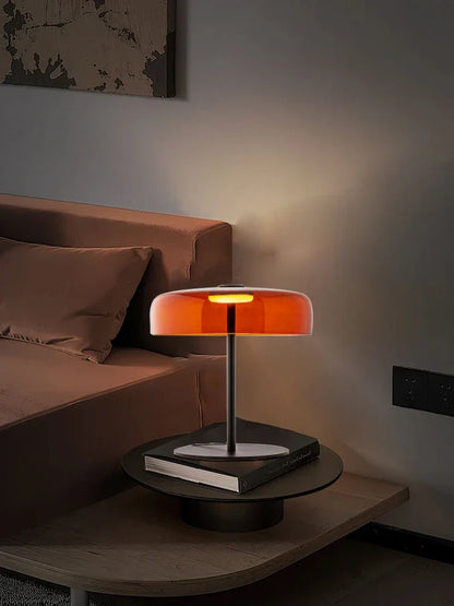 Decorbites™ Glas-Tischleuchte – Nordischer Stil Nachttischleuchte, einstellbare Helligkeit, minimalistisches Design