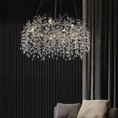 Decorbites™ Golden Crystal Tree Deckenleuchter, Luxuriöse Aluminium-Kunstarmatur