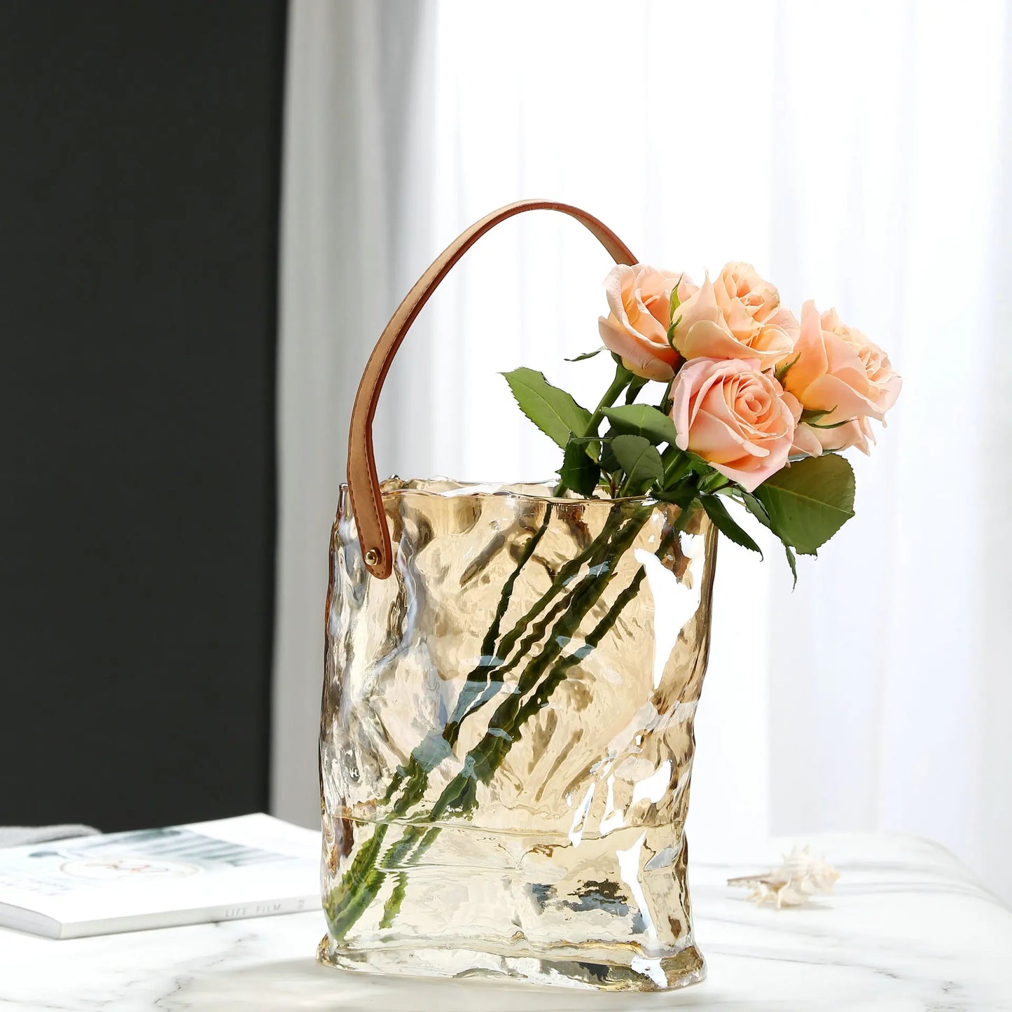 DecorBites™ Clear Glass Vase Hydroponic Terrarium Decor Home Flower Accessories