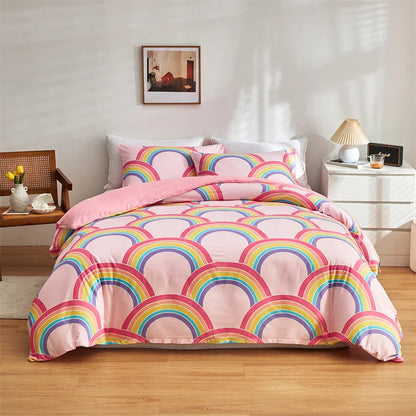 Decorbites™ Cosmos Leuchtendes Bettwäsche-Set King Queen Double Single Daunendecke Bezug Traumdecke