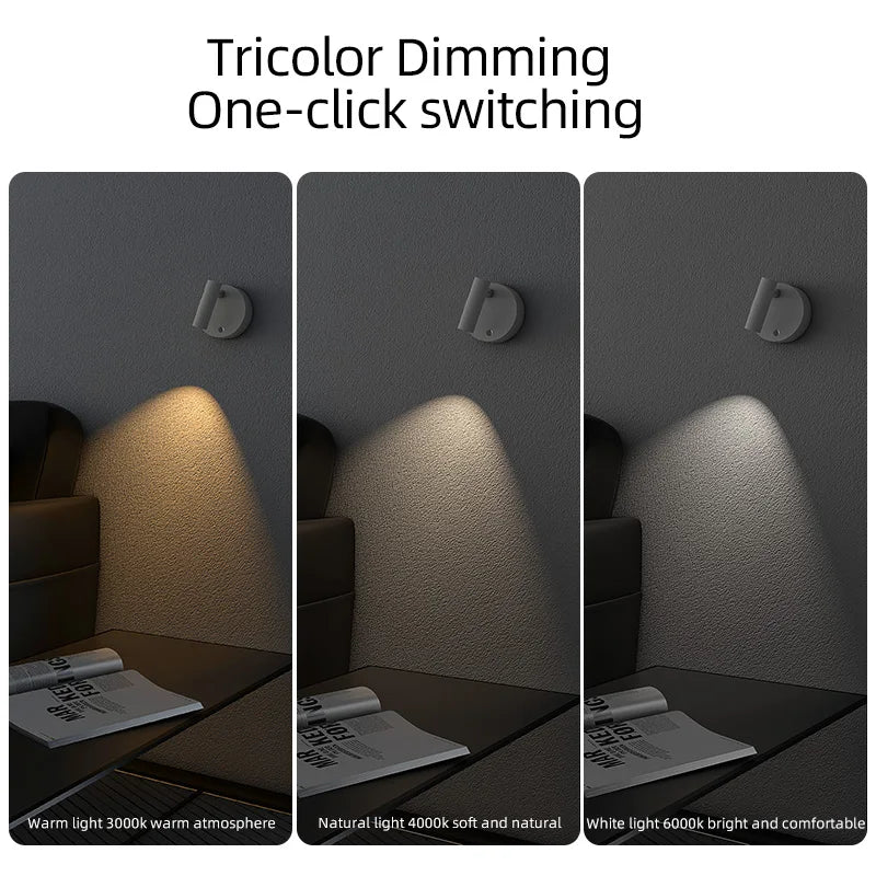 Decorbites™ dimmbare drahtlose wandmontierte Spotlight 3W USB-Auflad-LED-Nachtlicht