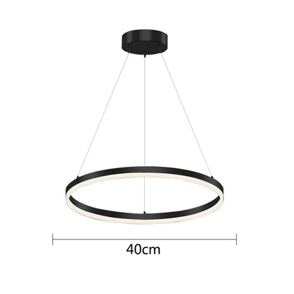 DecorBites™ Gold Ring Pendant Lights Circle Acrylic LED Ceiling Lamp