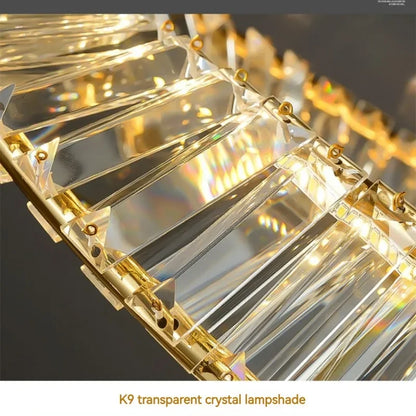 Decorbites™ Goldener Ring-Kristall-LED-Deckenleuchter für Schlafzimmer, Wohnzimmer und Flur