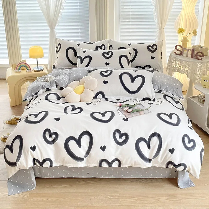 Decorbites™ Baumwoll-Bettwäsche-Set mit Druck für süßen, gemütlichen Schlaf