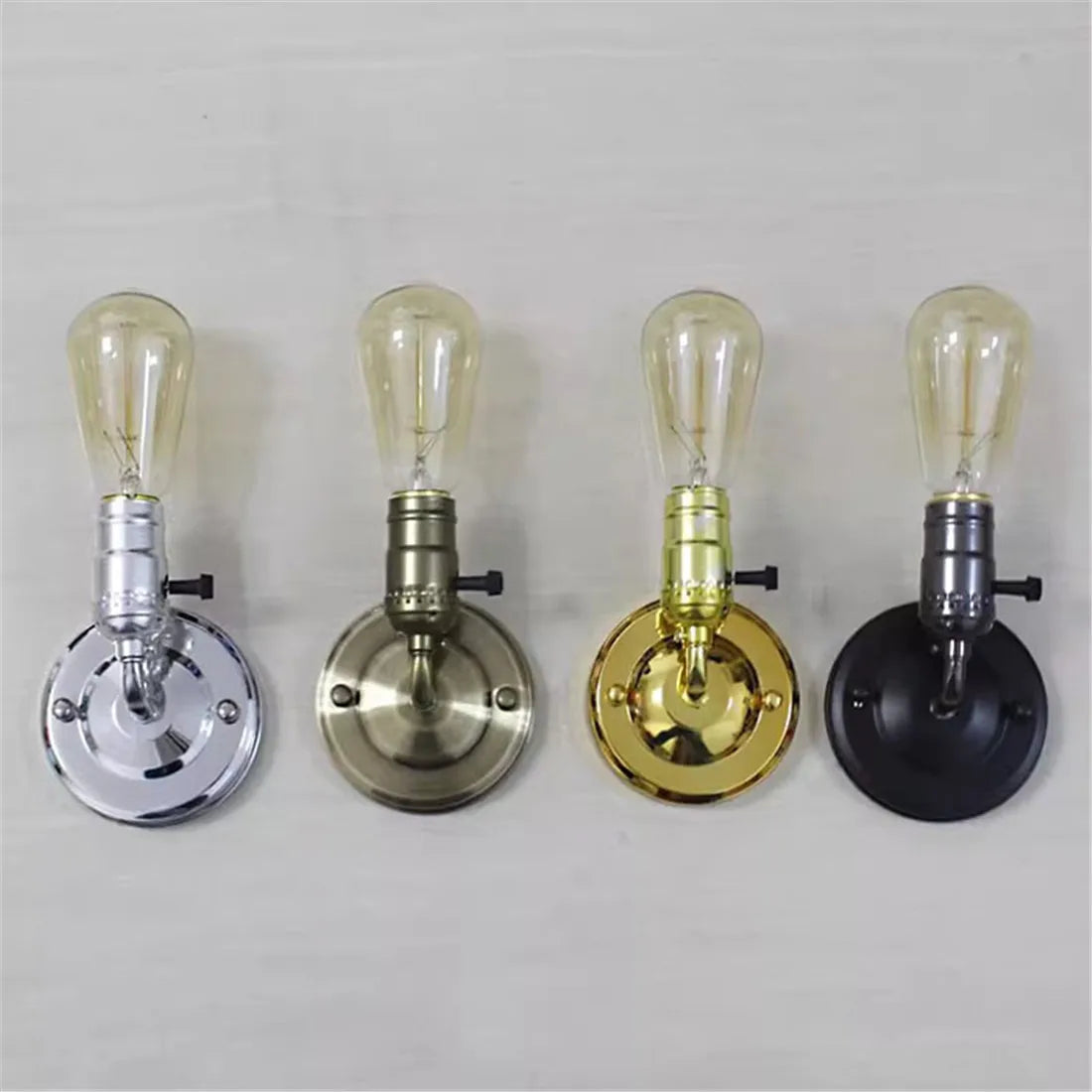 Decorbites™ Schwarz-Bronzene Gänsehals-Wandleuchte mit Schalter – Industrielles Vintage-Farmhouse-Design