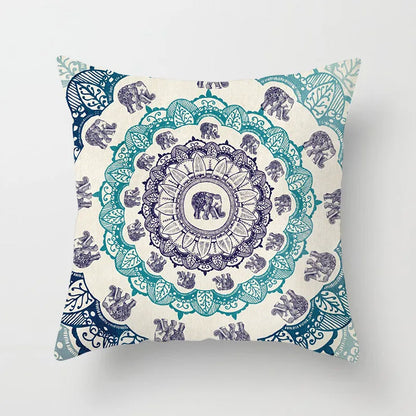 DecorBites™ Geometric Square Pillowcase Ethnic Retro Sofa Pillow Cover 45x45cm Home Decor
