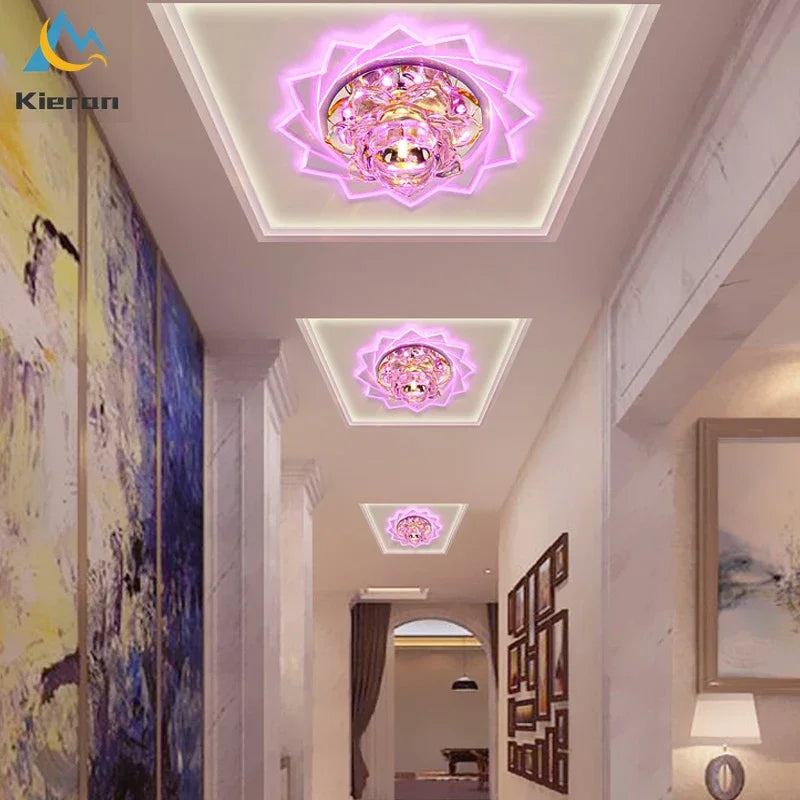 DecorBites™ Lotus Crystal LED Ceiling Lamp, Nordic Brights, Modern Style
