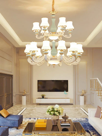 Decorbites™ Deluxe Duplex Wohnzimmer-Kronleuchter – Elegante Villa- & Hotel-Pendantbeleuchtung