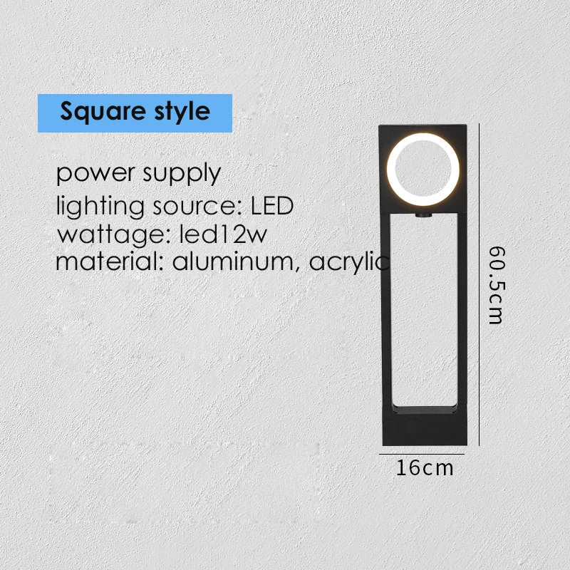 Decorbites™ LED-Pfadlicht 12W Aluminium-Säule für Outdoor-Garten, Weg, Terrasse, Einfahrt