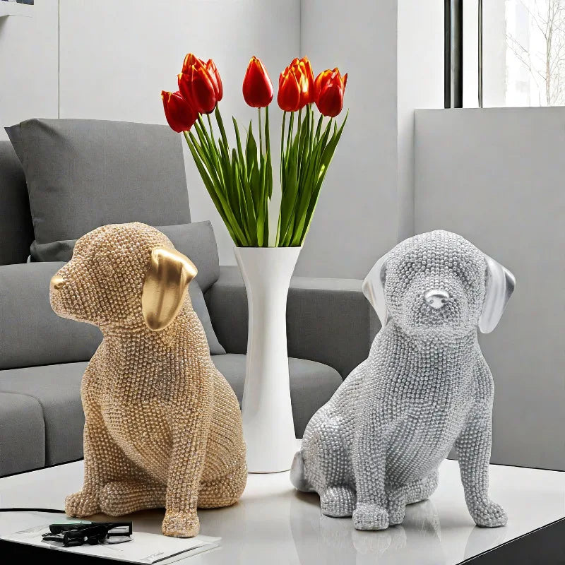 Resin Labrador Dog Statue