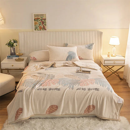 Decorbites™ Doppelseitige Karo-Fleece-Decke - Winteressentiell für das Schlafzimmer