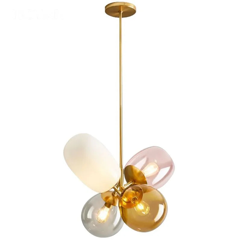 Decorbites™ Glasballon-Leuchter: Bunte Hänge-Pendelleuchte für Wohnzimmer, Schlafzimmer