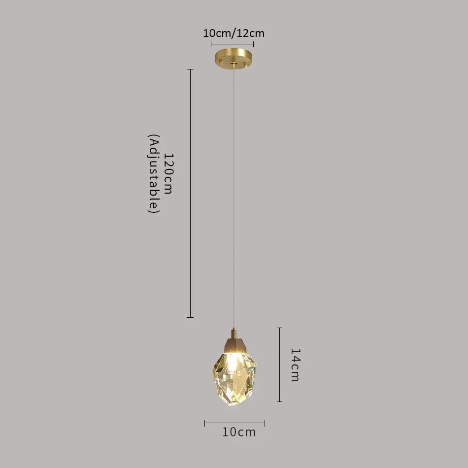 DecorBites™ Crystal LED Chandelier: Modern Staircase & Living Room Pendant Light Fixture