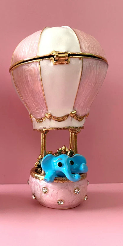 Decorbites™ Kristall-Tierfiguren-Schmuckschatulle Handbemalt Ringhalter Kommoden-Dekoration Hochzeitsgeschenk
