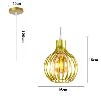 Decorbites™ Industrieller Käfig-LED-Hängeleuchte für moderne Vintage-Kronleuchter im Wohnzimmer