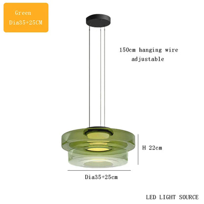 DecorBites™ Glass Chandelier LED Pendant Lights Modern Home Decor